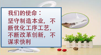 我們的使命：堅(jiān)守制造本業(yè)，不斷優(yōu)化工序工藝，不斷改革創(chuàng)新，不謀求快利